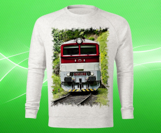 mikina s lokomotivou 757 018-7 pánská S