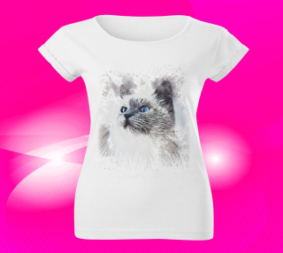 Dámské tričko s kočičkou II