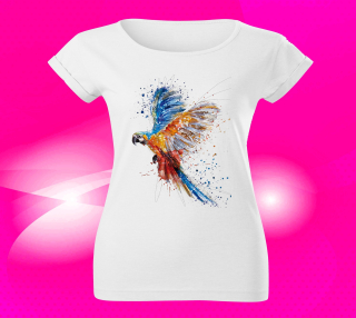 Dámské tričko s papouškem