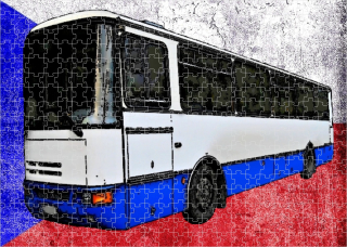puzzle s autobusem KAROSA