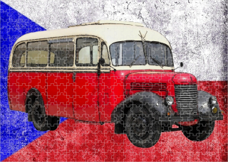 puzzle s autobusem Praga RND