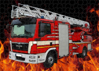 puzzle hasiči MAN žebřík