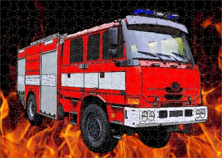 puzzle hasiči hasičské auto České výroby 815 CAS 20
