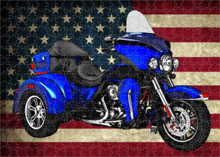 puzzle s motorkou Harley Davidson 1