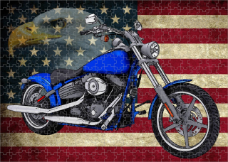 puzzle s motorkou Harley Davidson III