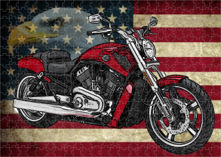 puzzle s motorkou Harley Davidson IV