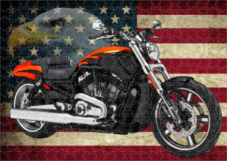 puzzle s motorkou Harley Davidson VII