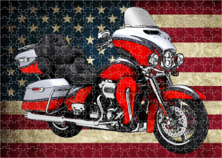 puzzle s motorkou Harley Davidson VIII