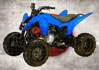 puzzle s motorkou YAMAHA čtyřkolka