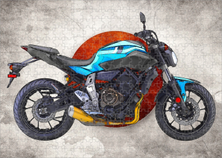 puzzle s motorkou YAMAHA FZ-07 ABS