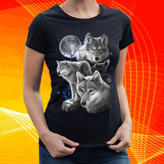 dámské tričko s vlky I