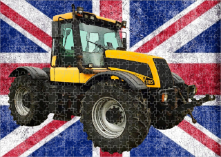 puzzle s traktorem JCB Fastrac 3185