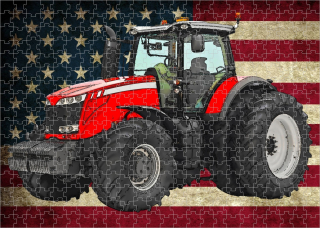 puzzle s traktorem Massey Ferguson 8670