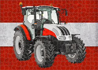 puzzle s traktorem Steyr 4095