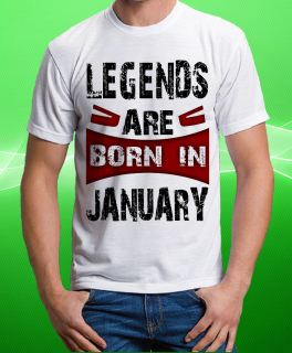 tričko legendy se rodí v lednu