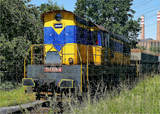 puzzle s lokomotivou 770 525-4 120 dílků