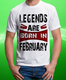 tričko legendy se rodí v únoru