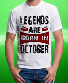 tričko legendy se rodí v říjnu