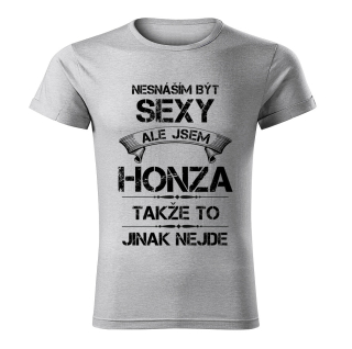 tričko se jménem HONZA  šedý melír  S