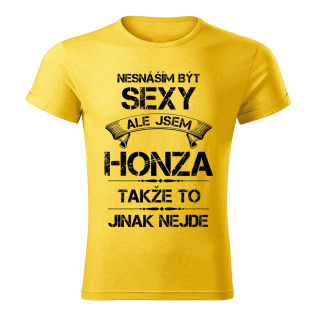 tričko se jménem HONZA  žlutý melír  S