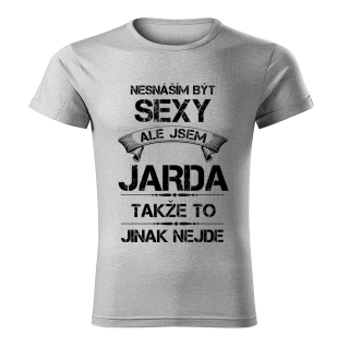 tričko se jménem JARDA  šedý melír   3XL