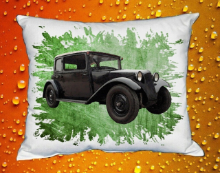 Polštář  T57 veterán  auto České výroby zelené 