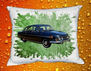 Polštář  603 veterán  auto České výroby zelené 