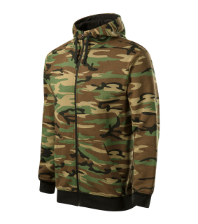mikina CAMO ZIPPER camouflage brown