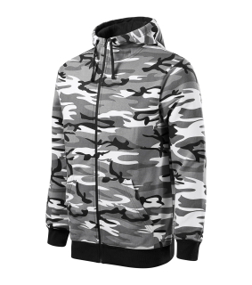 mikina CAMO ZIPPER camouflage gray  XL