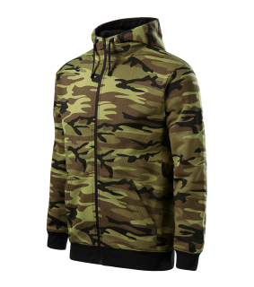 mikina CAMO ZIPPER camouflage green dámská  XL