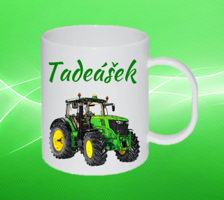 Plastový hrneček John Deere s vlastním jménem