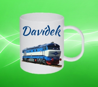 Plastový hrneček lokomotiva s vlastním jménem 