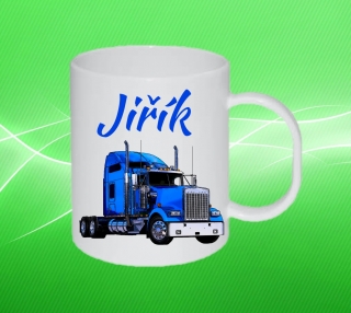 Plastový hrneček tahač s vlastním jménem