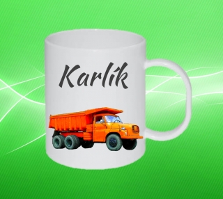 Plastový hrneček nákladní auto s vlastním jménem