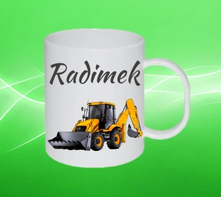 Plastový hrneček bagr s vlastním jménem 2