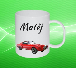 Plastový hrneček sportovní auto s vlastním jménem 3