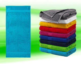 Moon River vyšívaný ručník se jménem tyrkysový 50 x 100 cm