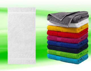 Moon River vyšívaná osuška se jménem bílá 70 x 140 cm