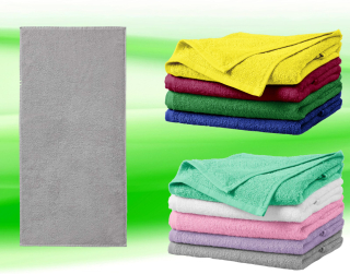 Moon River vyšívaný ručník se jménem světle šedý 50 x 100 cm