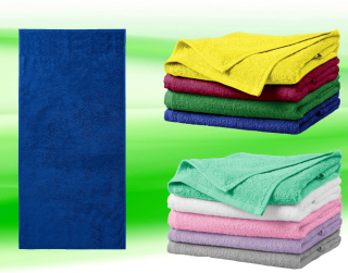 Moon River vyšívaný ručník se jménem  modrý 50 x 100 cm