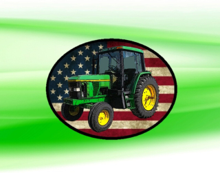 nášivka s traktorem John Deere 6400