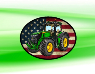 nášivka s traktorem John Deere 7250R