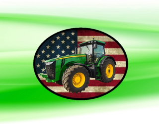 nášivka s traktorem John Deere 8320R