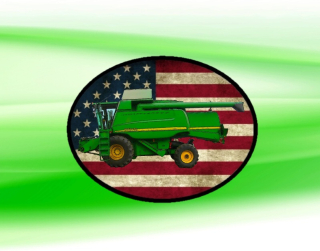 nášivka s kombajnem John Deere 9660