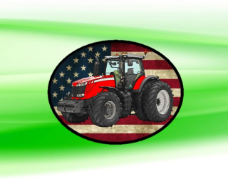 nášivka s traktorem Massey Ferguson  8670
