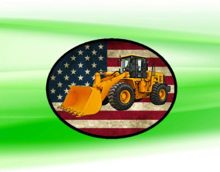 nášivka s bagrem Caterpillar nakladač