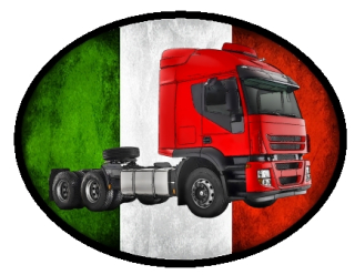 nášivka náklaďák tahač Iveco Stralis red