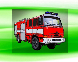 nažehlovačka 9x7cm HASIČSKÉ auto České výroby CAS 20