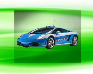 POLICIE Lamborghini Gallardo Carabinieri DTF nažehlovačka 10x4cm
