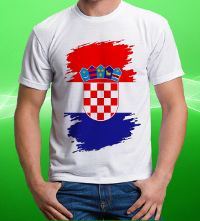 tričko s vlajkou CHORVATSKA 2 L